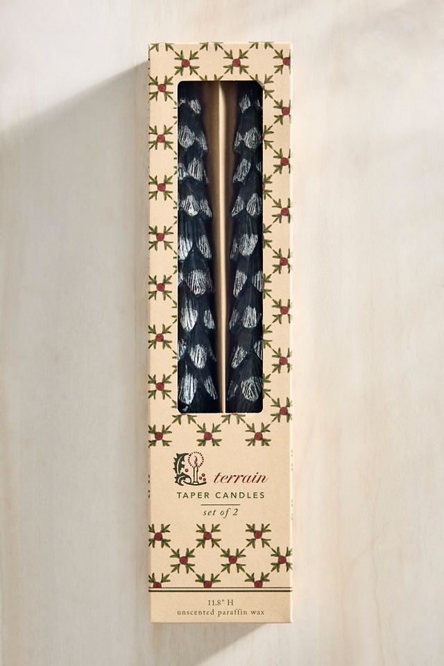 Snowy Tree Taper Candles, Set of 2 #2