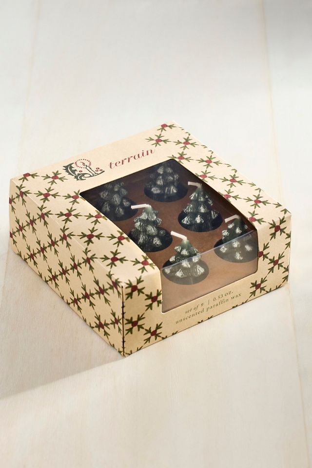 Terrain Snowy Tree Candles, Set of 9 #2