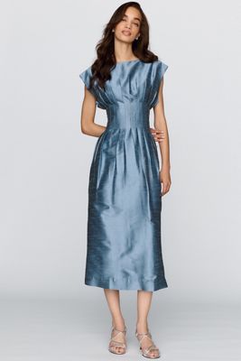 Mestiza Quinn Linen Blend Taffeta Dress