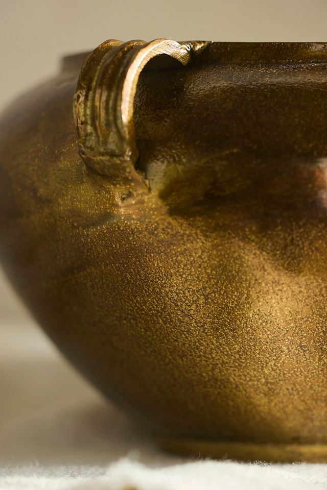 Triple Handle Metallic Jar Planter #2
