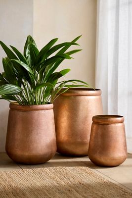 Textured Copper Droplet Planter