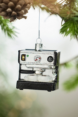 Terrain Espresso Maker Glass Ornament In Black