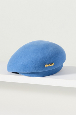 Van Palma Carl Wool Beret In Blue