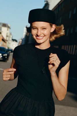 By Anthropologie 100% Wool Pillbox Hat