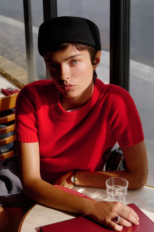 By Anthropologie 100% Wool Pillbox Hat #1
