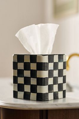 MacKenzie-Childs Checkered Boutique Tissue Box Cover