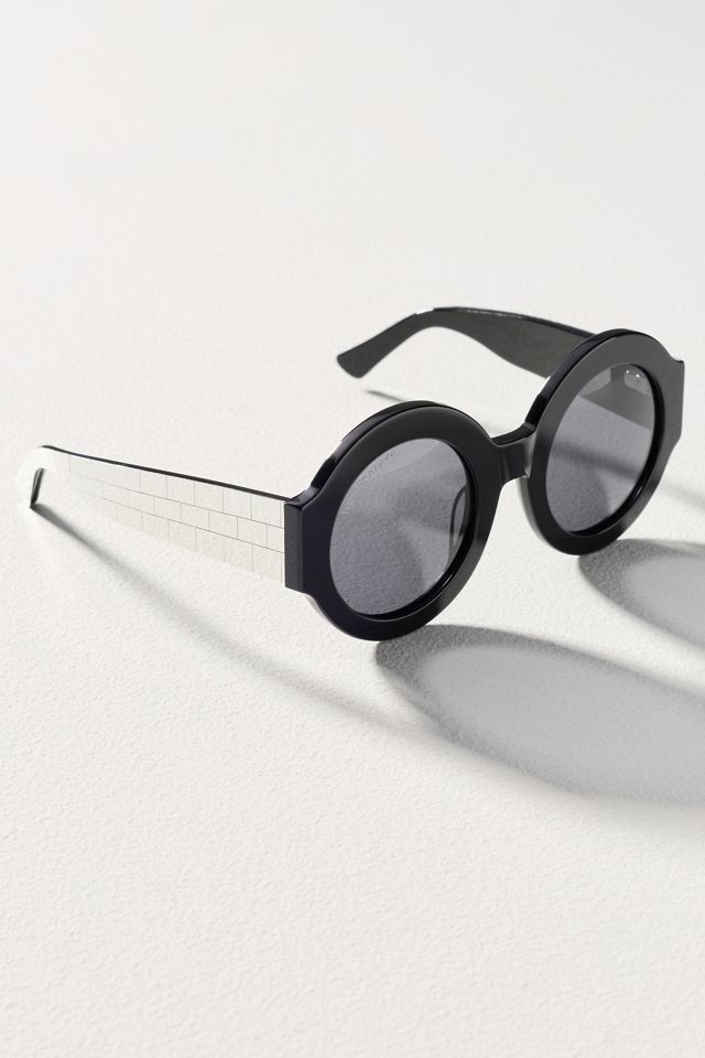 Transparent Circle Mirrored Temple Sunglasses #1
