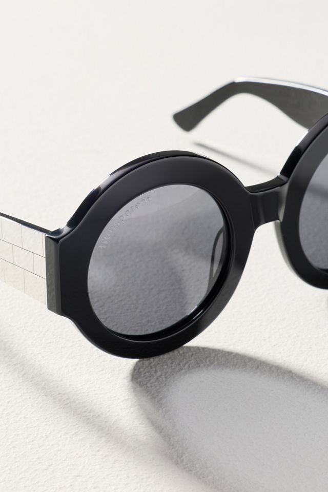Transparent Circle Mirrored Temple Sunglasses #2
