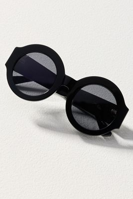 Transparent Circle Mirrored Temple Sunglasses
