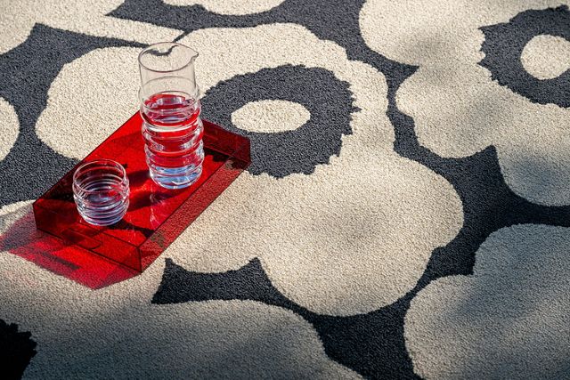 MAR Unikko Charcoal Floral Outdoor Rug #2