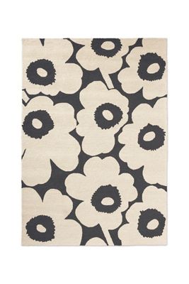 MAR Unikko Charcoal Floral Outdoor Rug