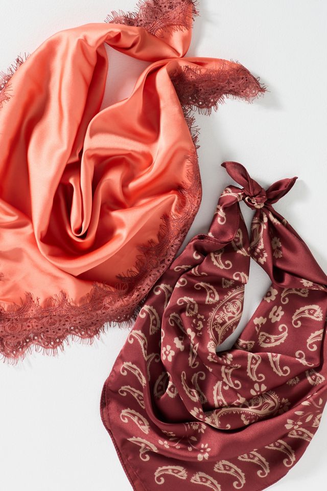 Silken Bandana Headscarves, Set of 2 #1
