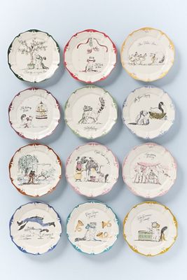 SWINK 12 Days of Christmas Dessert Plates