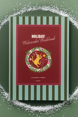 Papier Anthropologie X  Holiday Watercolor Workbook In Green