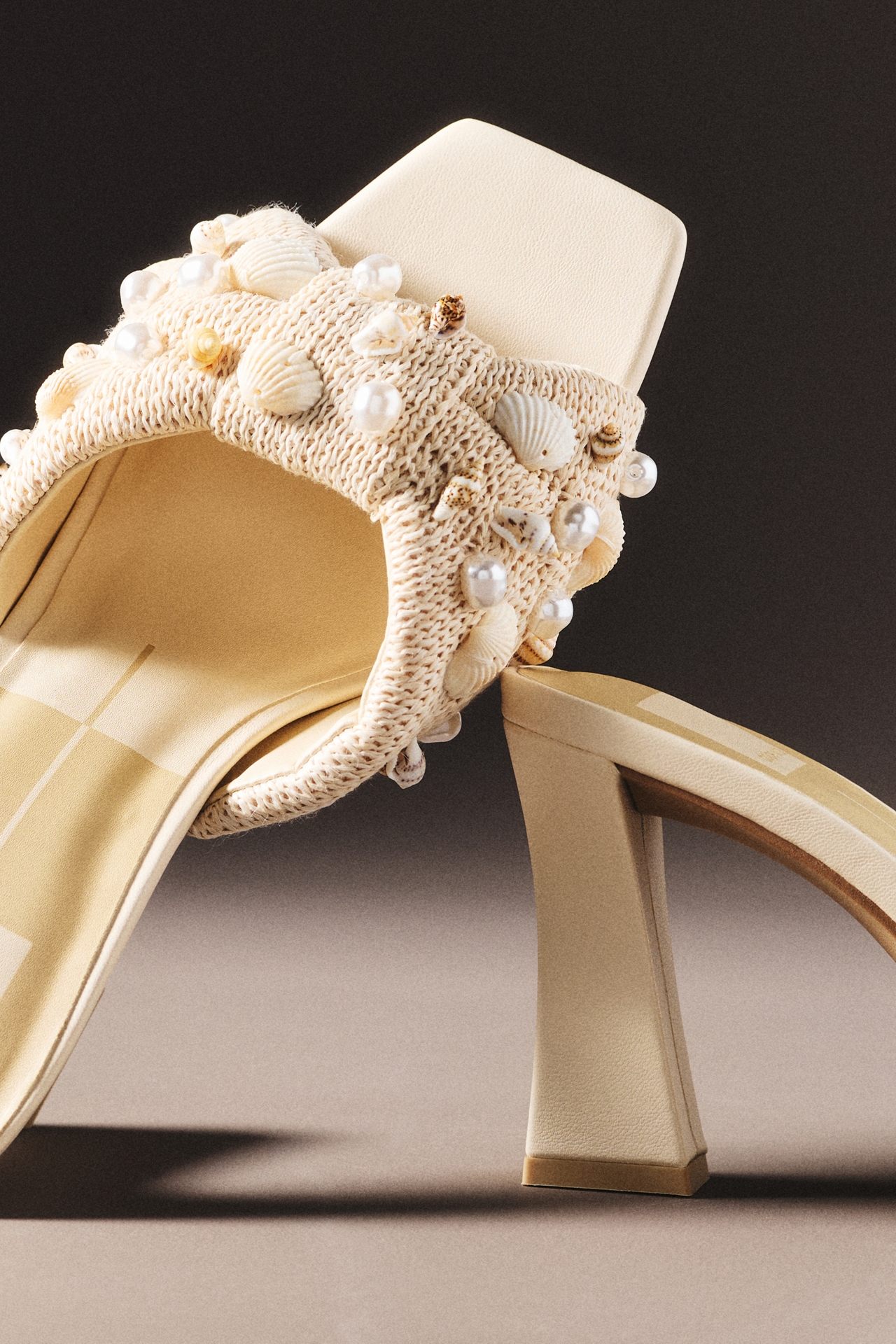 Dolce Vita Tylah Raffia Beaded Heeled Sandals