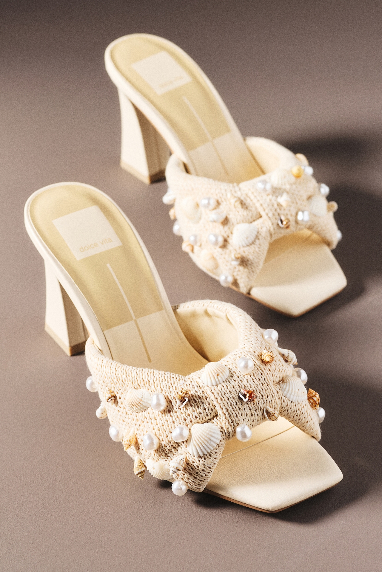 Dolce Vita Tylah Raffia Beaded Heeled Sandals