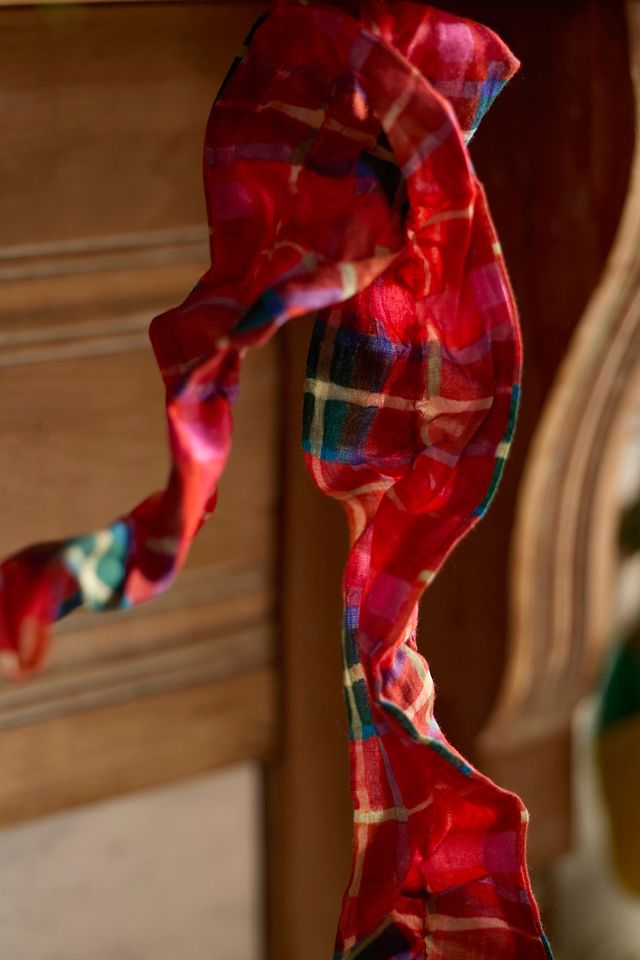 Plaid Ruffle Fabric Garland #1