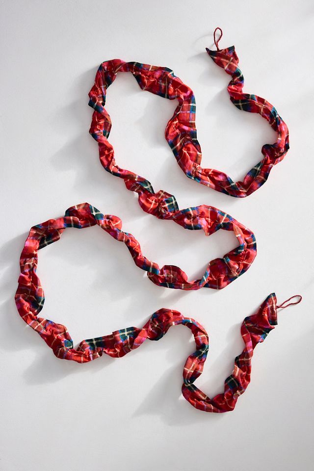 Plaid Ruffle Fabric Garland #2