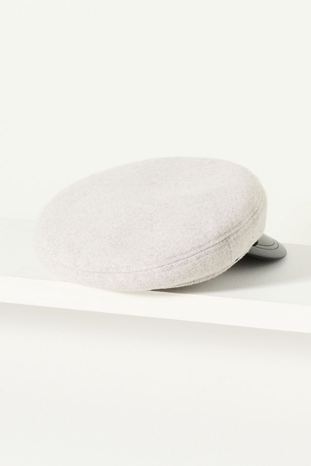 Wyeth Knox Leather Wool Newsboy Cap #1