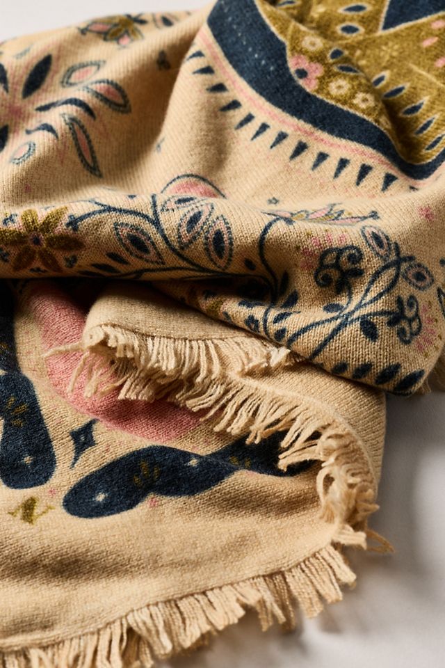 Freya Celestial Bird 100% Cashmere Large Bandana #1