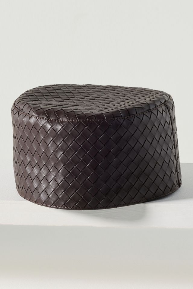 Wyeth Woven Leather Pillbox Hat #2
