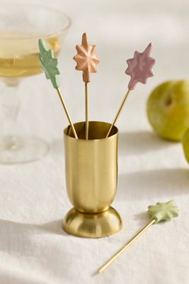 Terrain Colorful Star Cocktail Picks, Set of 4