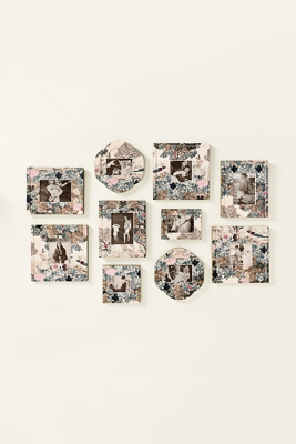 Anthropologie Printed Pattern Drench Frames, Set Of 10 In Brown