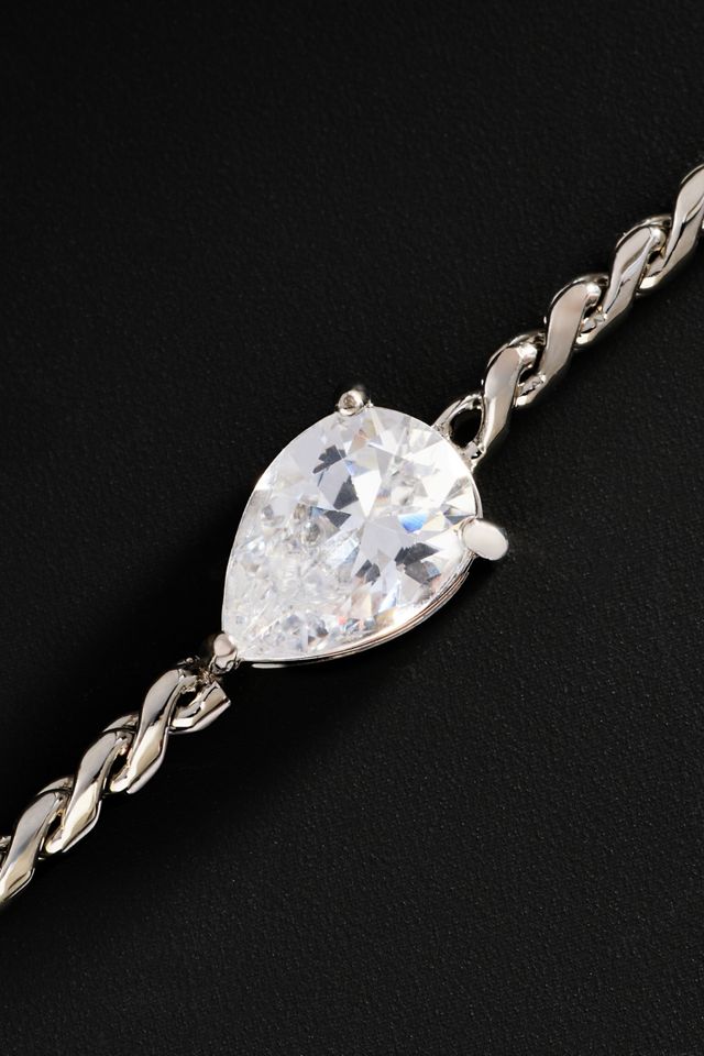 Demi-Fine Pear Crystal Bracelet #2