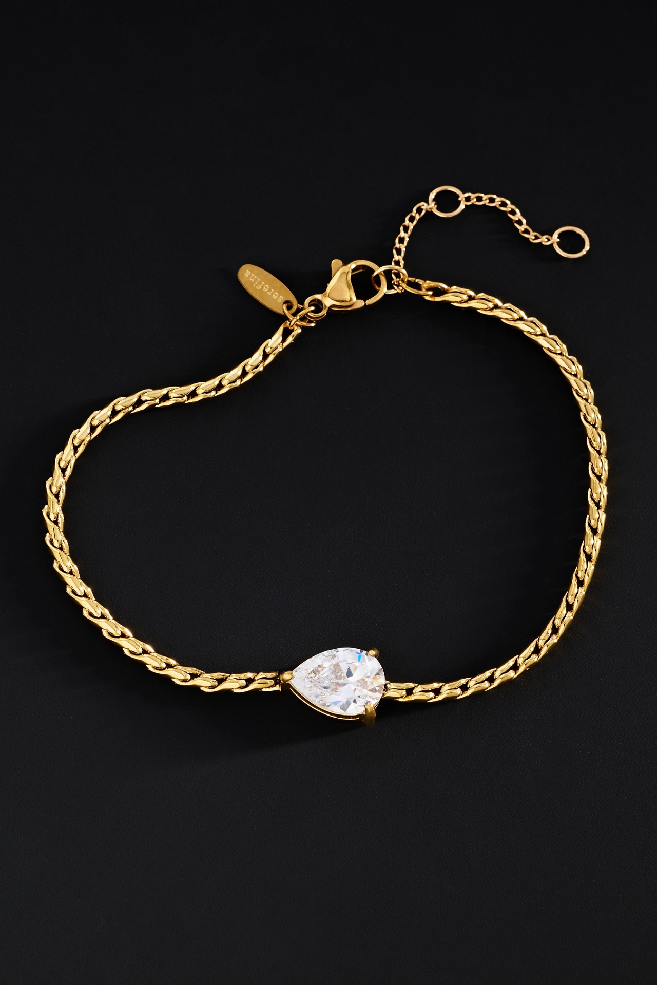Demi-Fine Pear Crystal Bracelet