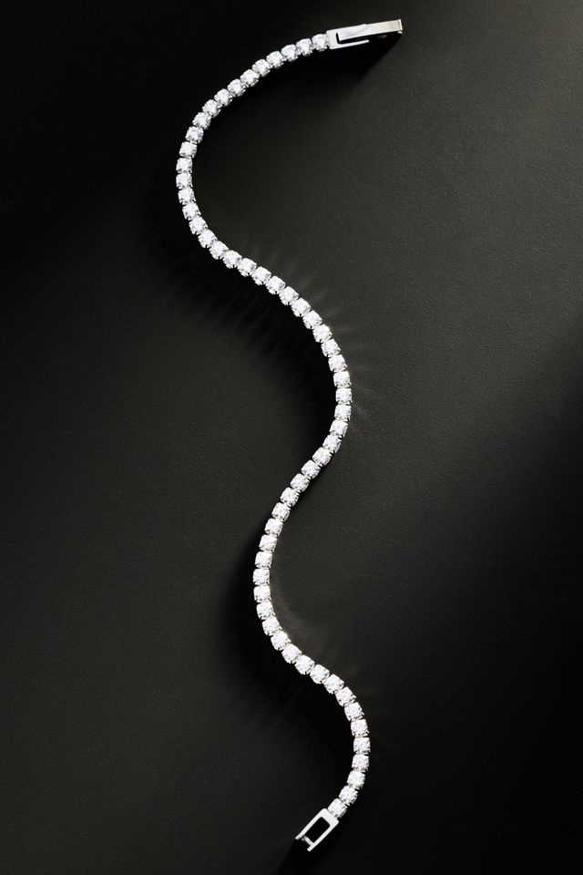 By Anthropologie Demi-Fine Crystal Tennis Bracelet #1