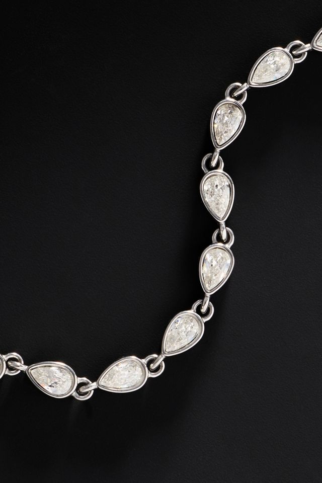 By Anthropologie Demi-Fine Crystal Teardrop Bracelet #1