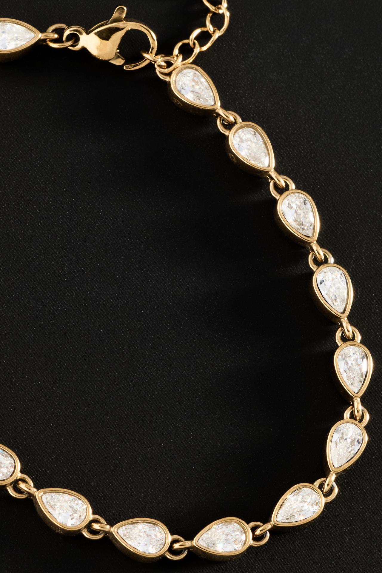 By Anthropologie Demi-Fine Crystal Teardrop Bracelet