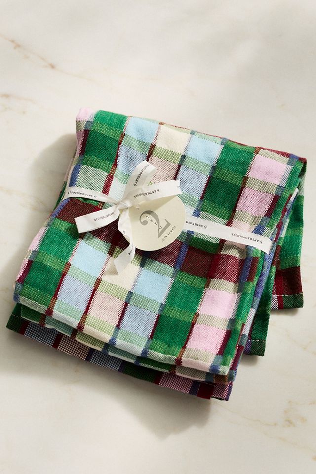 Gloria Cotton Plaid Dish Towel, Set of 2 #1