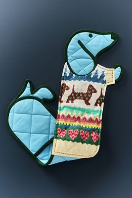 Melina Cotton Dachshund Double-Sided Oven Mitt