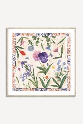 Floral Tile Wall Art