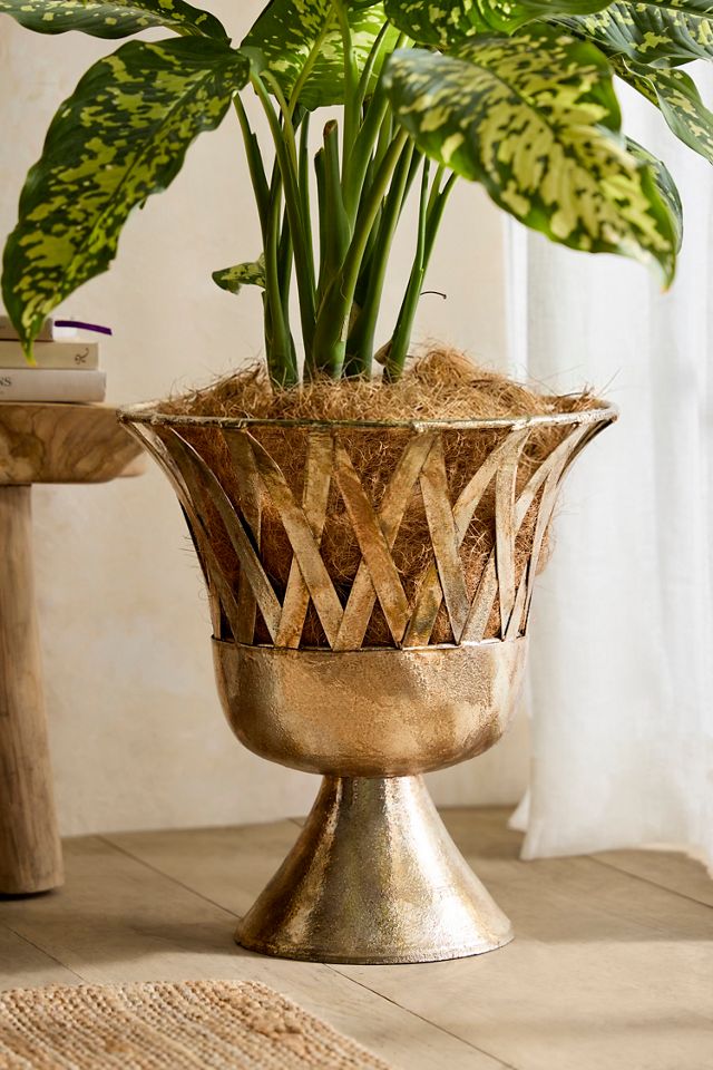 Footed Latticework Urn Planter #1