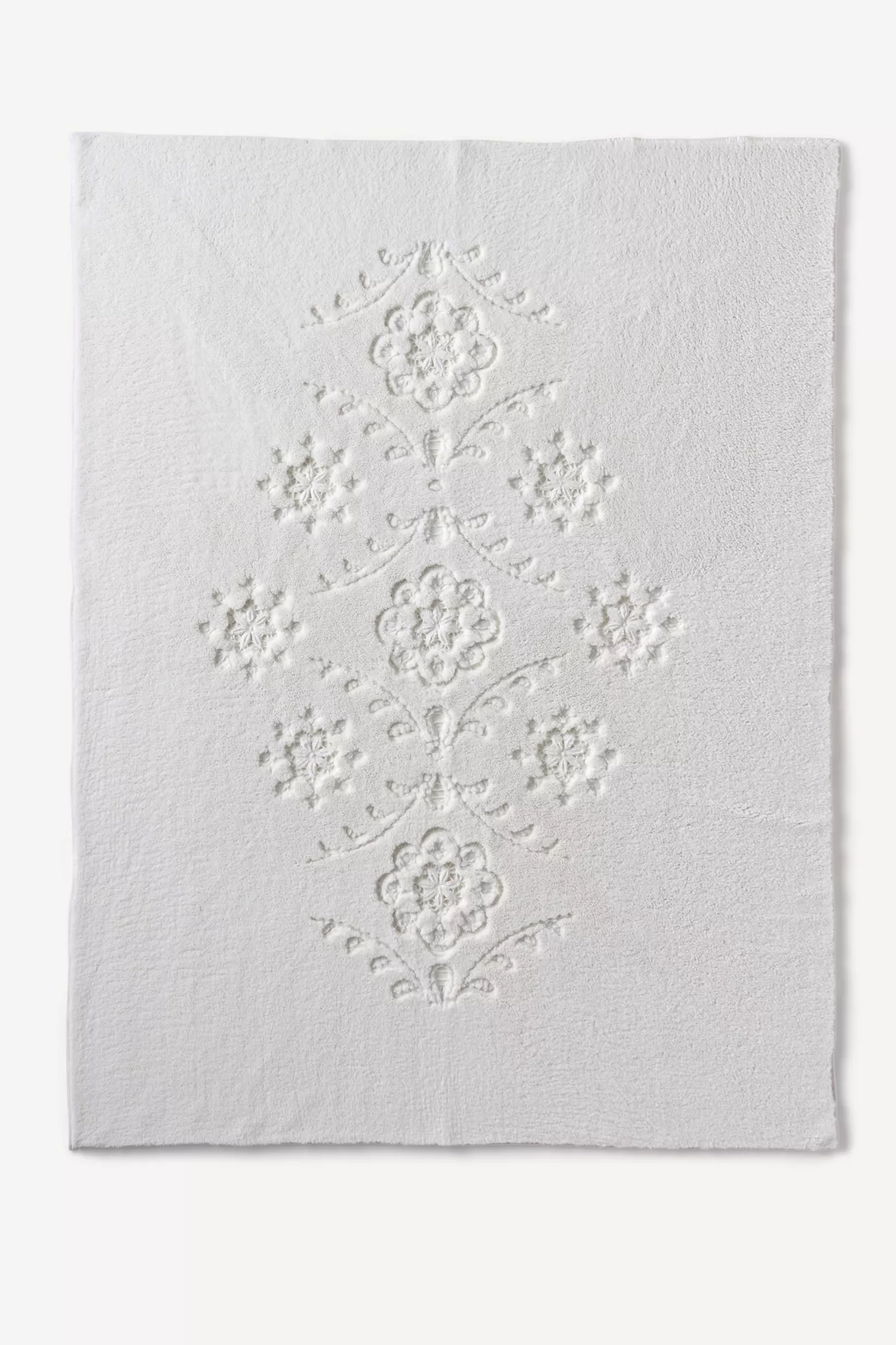 Ophelia Floral Carved Faux Fur Throw Blanket