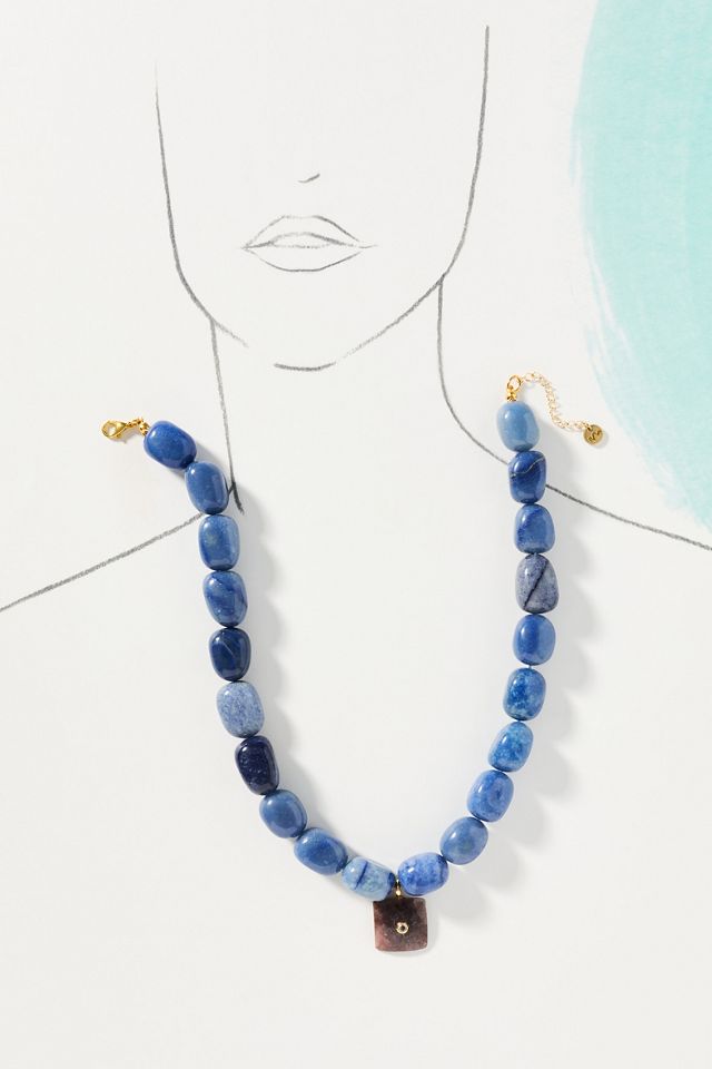 Maison Irem Beaded Stone Necklace #2