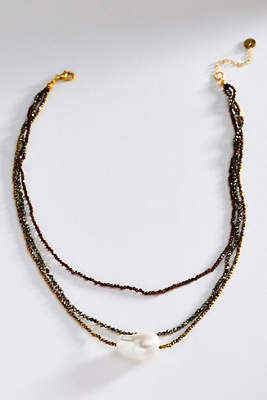 Maison Irem Triple Pearl Necklace | Anthropologie
