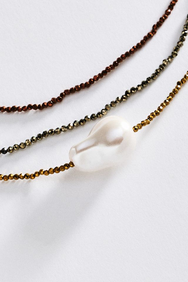 Maison Irem Triple Pearl Necklace #1