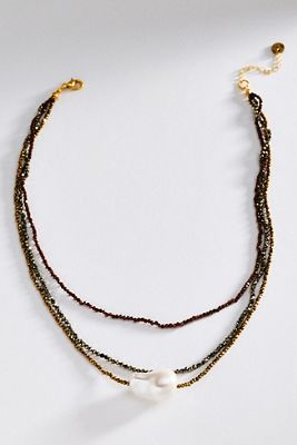 Maison Irem Triple Pearl Necklace