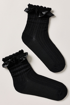 Casa Clara Chelsea Lace Socks In Black