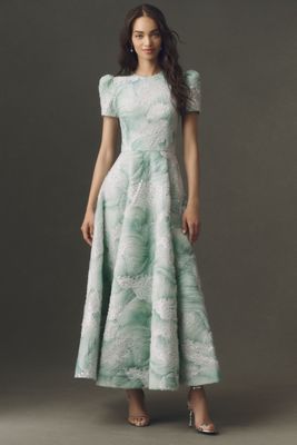 Helsi Tessa Long-Sleeve Appliqu A-Line Maxi Dress | Anthropologie