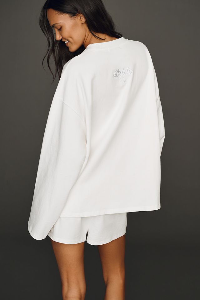 BRIDEMERCH Just Married Cotton Long-Sleeve Top #3