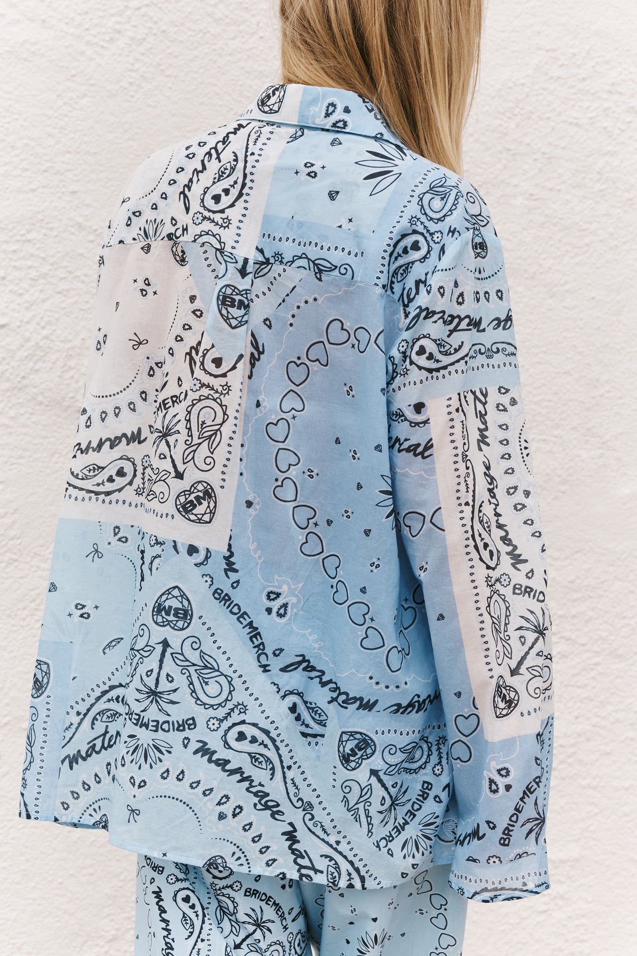 BRIDEMERCH Bandana Cotton Beach Shirt