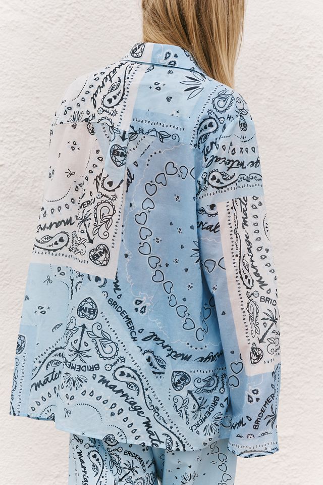 BRIDEMERCH Bandana Cotton Beach Shirt #2