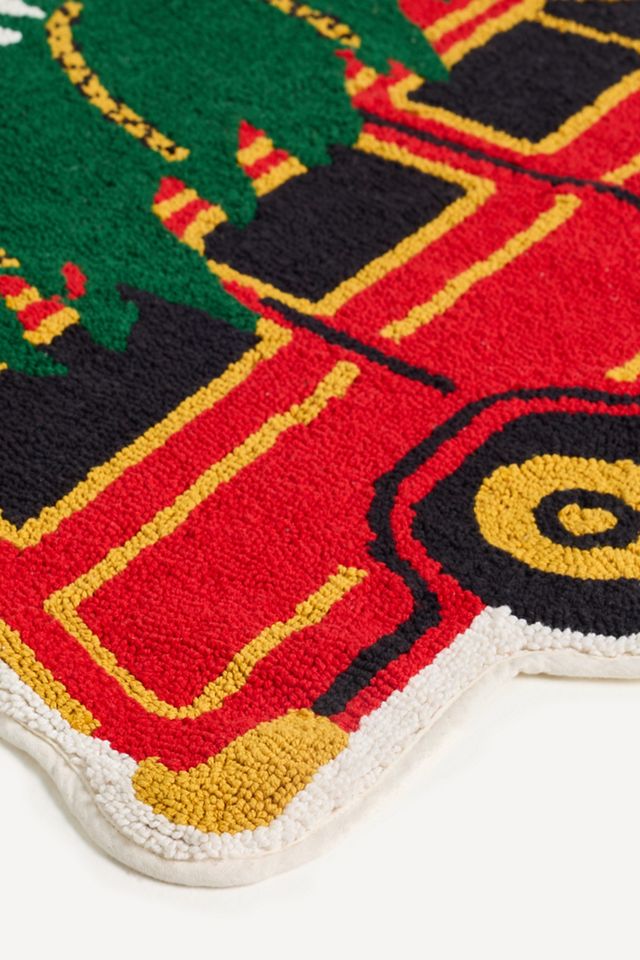 Cotton Tufted Car Shaped Bath Mat #1