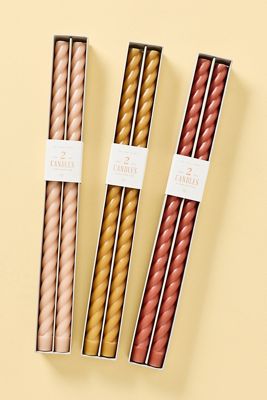 Floral Society 18" Twisted Tapers, Set of 2