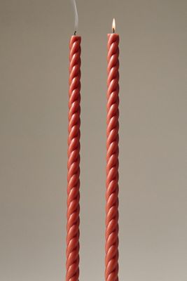 Floral Society 18" Twisted Tapers, Set of 2