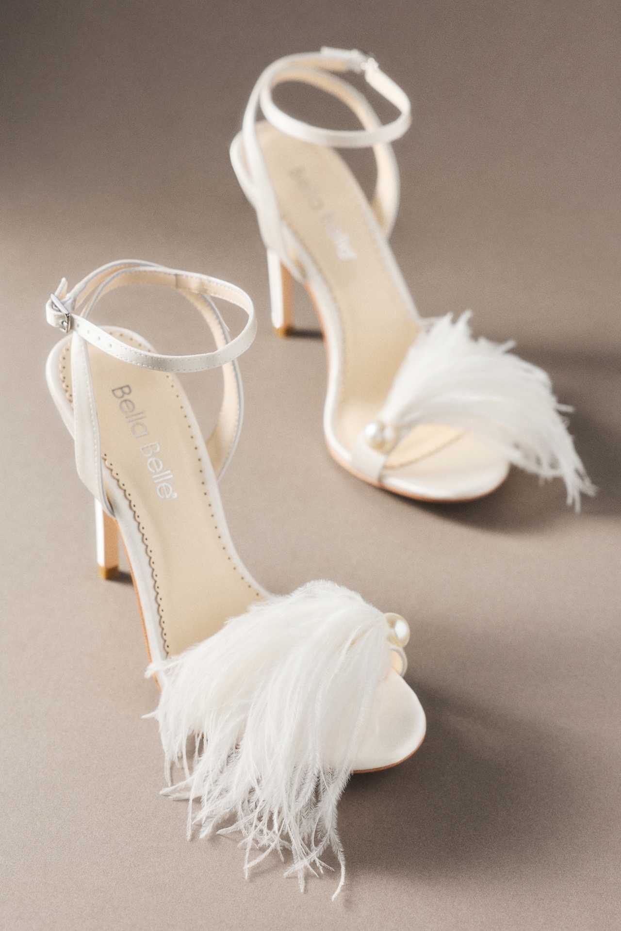Bella Belle Quinn Feather Heeled Sandals